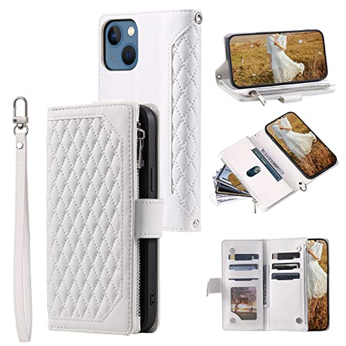 Étui iPhone 15 porte-carte et monnaie blanc pour ne plus perdre vos affaires