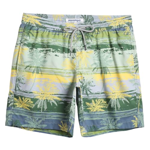 Image of maamgic Mens Slim Fit Swim Shorts Swim Trunks 7 inch Quick Dry Mens Bathing Suits with Mesh Lining