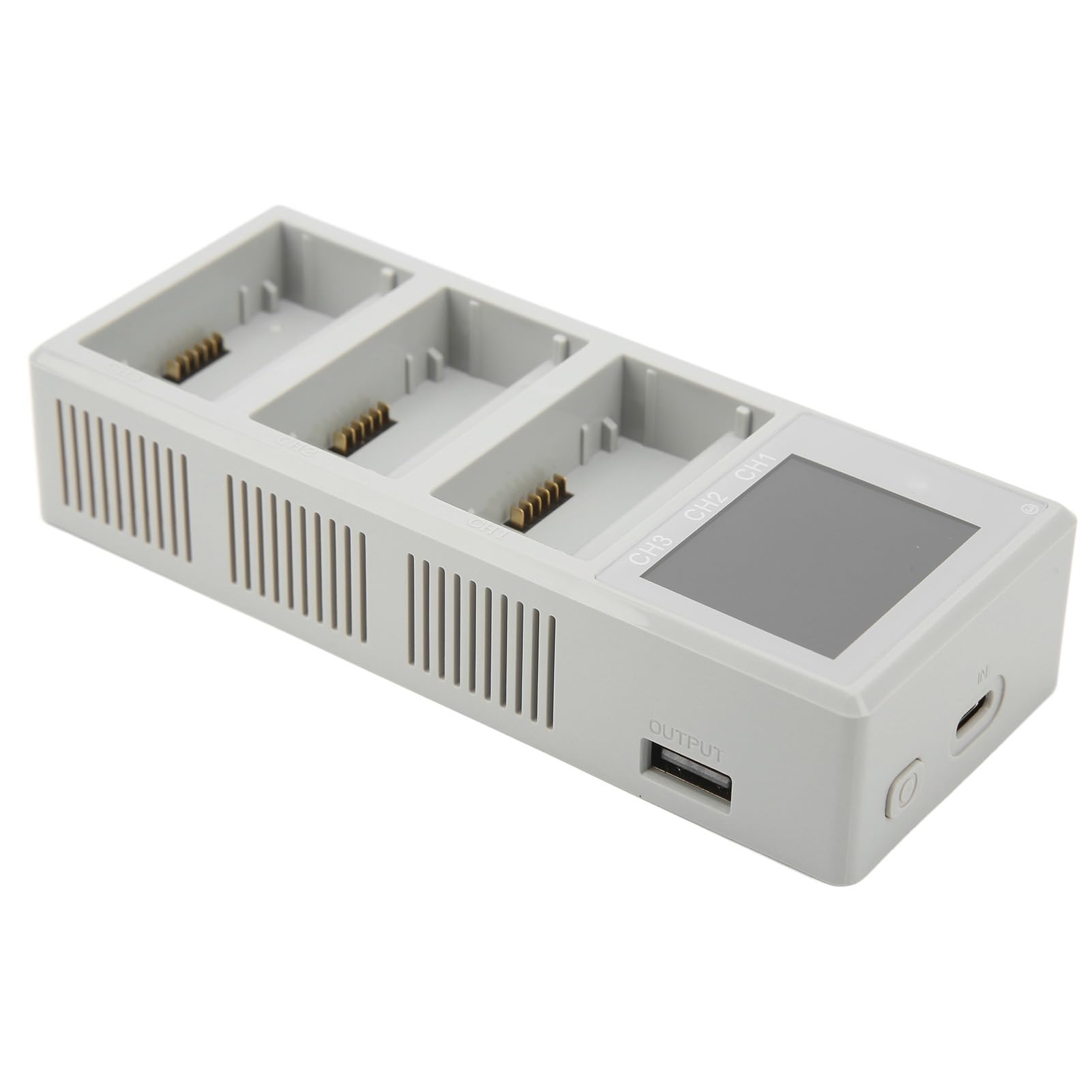 Hub de Chargement de Batterie de Drone, écran LCD Efficace, Chargeur USB pour Mini 3 Pro Mini 3, Longue Durée de Vie de la Batterie, Plastique Gris