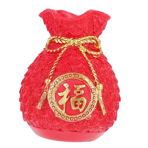 Kisangel Creative Money Bag Decor for Home or College Apartment 8-inch Lucky Bag Ornament for Desktop Crafts and Boys and Girls Room Decoration