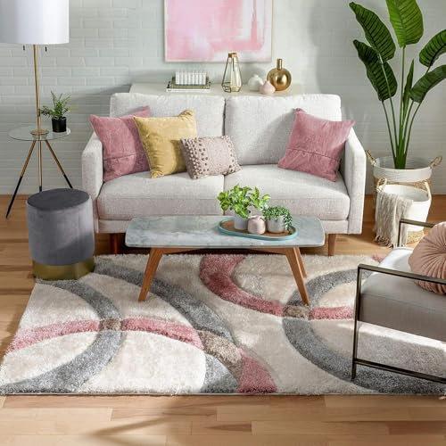 Image of Solid Shaggy Carpets and Rugs for Bedroom Drawing Room 9x12 Feet M-18