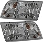 For Ford Crown Victoria Headlight 2006 2007 2008 2009 2010 2011 Driver and Passenger Side Headlamp Assembly Replacement
