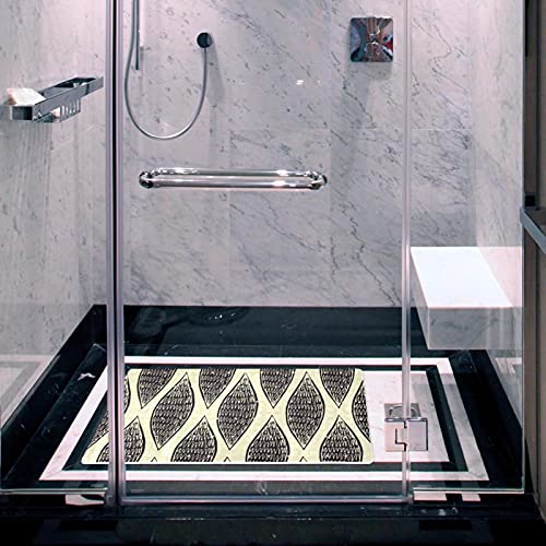 Tapis de bain antidérapant baignoire bébé senior trous drainage noir - 6