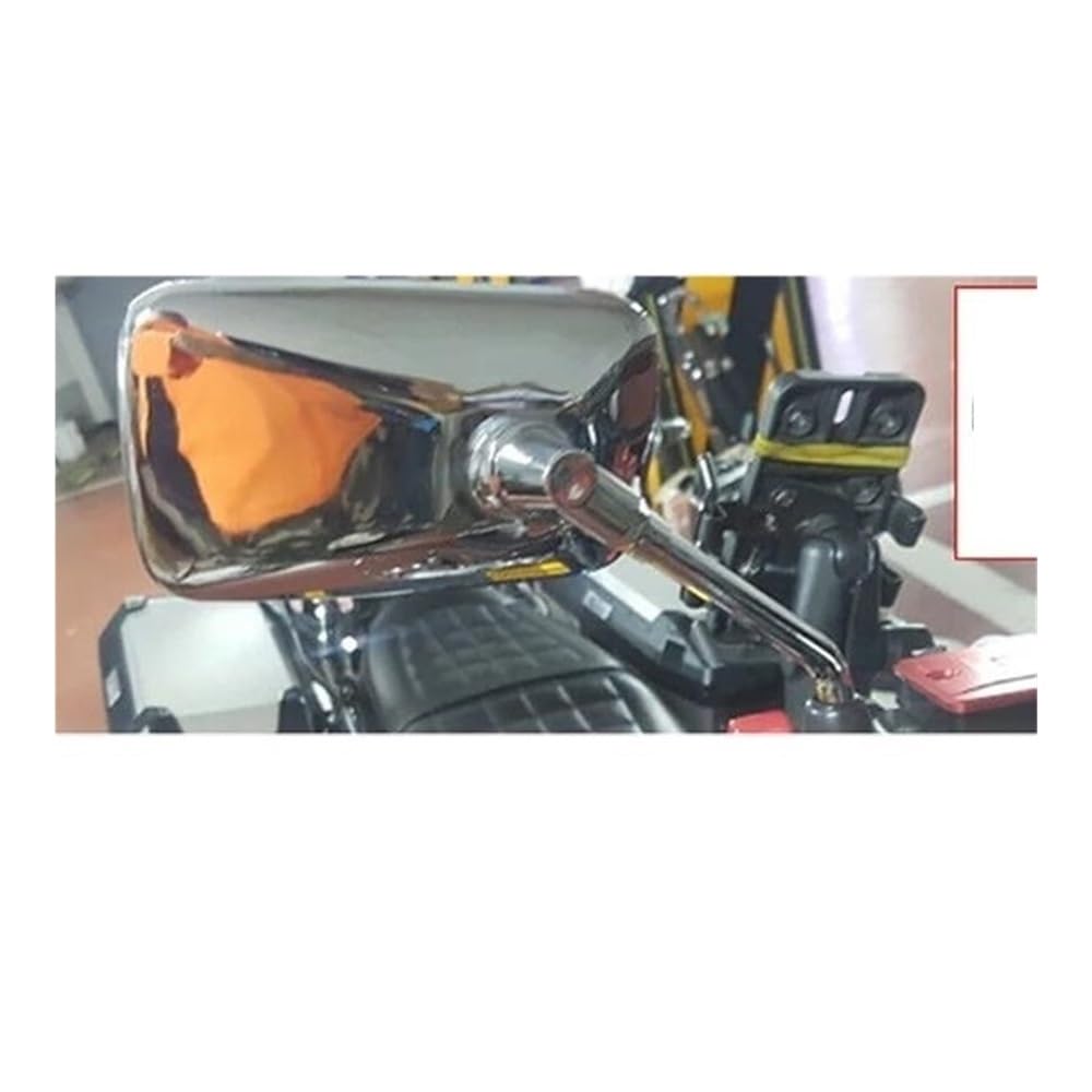 Espejo Enduro 1 Par De Espejos Retrovisores Rectangulares Universales para Motocicleta De 10mm Espejo Cromado para Motocicleta(Black)