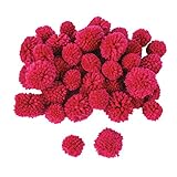 Dark Pink Yarn Pom Poms (42Pc) - Crafts for Kids and Fun Home Activities
