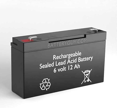 BatteryGuy Batería SLA de 6 V 12 Ah - BG-6100F1 (recargable) - Cantidad de 1