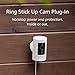 Ring Stick Up Cam Plug-In HD security camera with two-way talk, Works with Alexa – White – 2-Pack