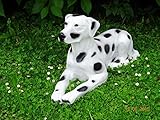 XXL DALMATINER liegt 90cm lebensgross Hund Garten Deko Figur Hundefigur