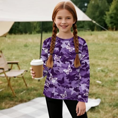 Image of Uourmeti Girls Graphic Tees Long Sleeve T Shirts for Teens Casual Tshirts Junior Sportswear Fall Tops