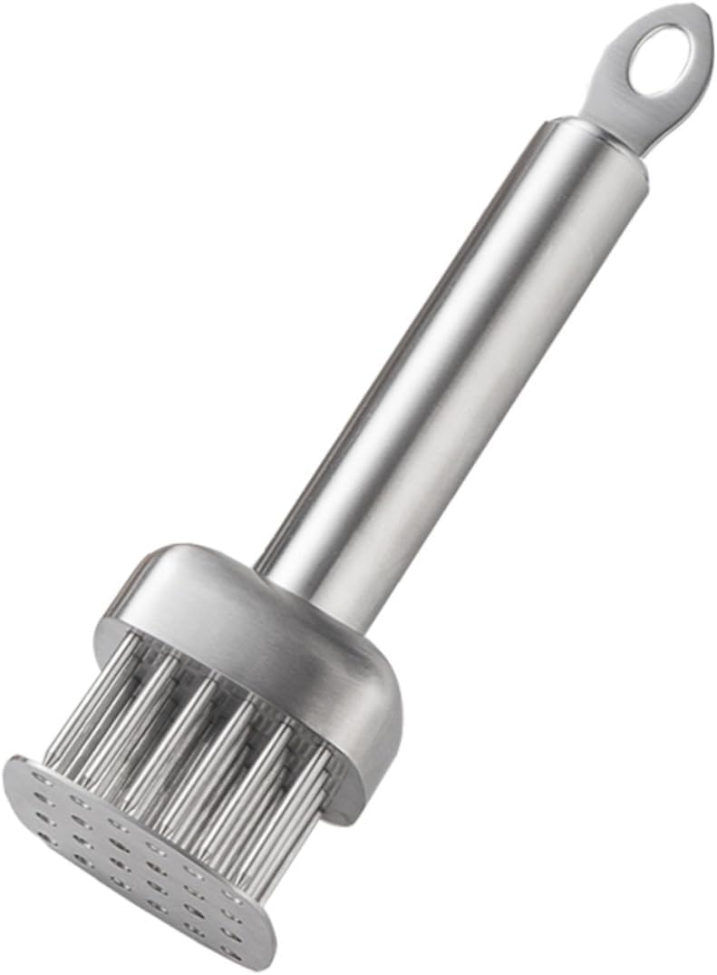 Stainless Steel Meat Tenderizer Tool with Sharp Needle Blades for Tenderizing Steak Pork Lightweight and Kitchen Essential