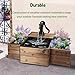 OIPRTGFJ Outdoor Water Fountain,Floor Wooden Rectangular Pump Old-Fashioned Fountain with Flower Box,Electric Decorative Hand Pump, Outdoor Water Feature for Garden Patio Backyard