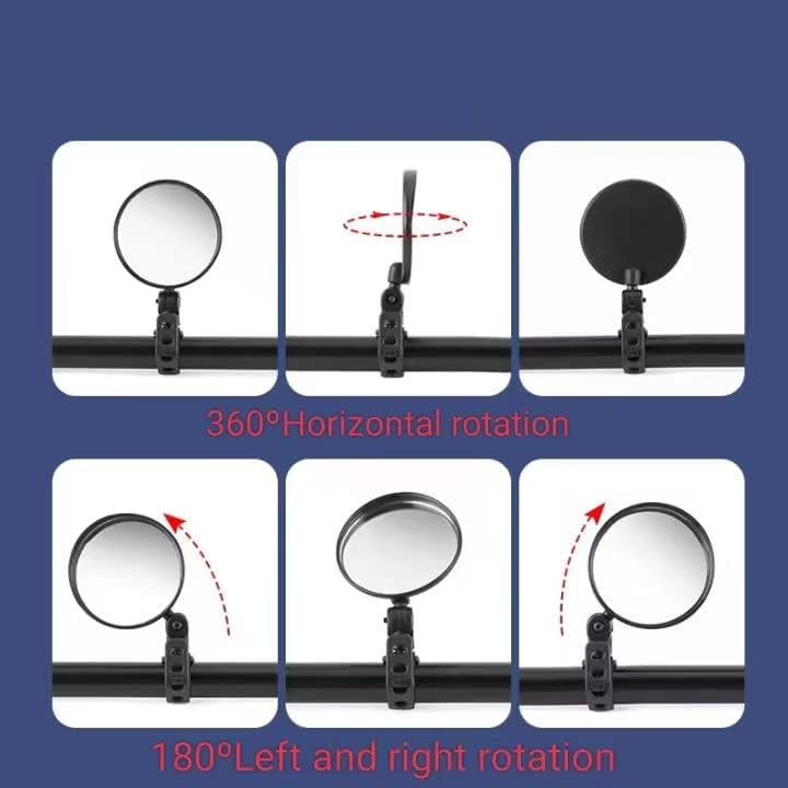 Katartizo 2PCS Adjustable Rear View Mirror for Bikes, Universal for Handlebars, Wide Angle Acrylic Convex Safety for Adult Bikes/Kids/Road/Mountain Bike - Image 3