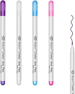 D&D Fabric Marking Pens, 4 Color Water Soluble Ink for Quilting, Dressmaking, Sewing Marking & Tracing Tools (4-Pack)