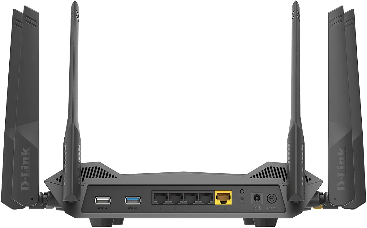 D Link DIR X5460 Router EXO AX5400 Wi Fi 6 con porta WAN e 4 porte LAN MU MIMO gestione della banda SmartConnect WPA3 Speedtest integrato Si integra con Amazon Alexa e Gooogle Assistant