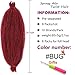 ZRQ 24 Inch Springy Afro Twist Hair 8 Packs Wine Red Marley Crochet Braiding Hair For Distressed Locs Synthetic Pre-Separated Spring Twist Hair Extension For Black Women 8 Strands/Pack (BUG#)