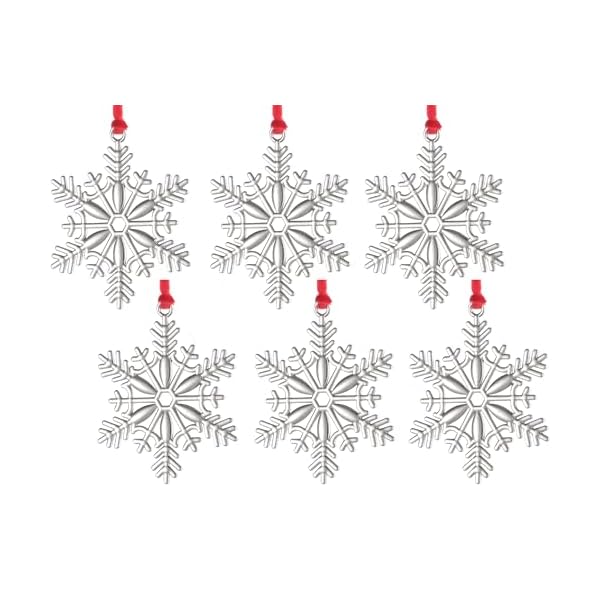 6pcs christmas ornament metal snowflake ornament for christmas tree holiday christmas hanging decorations for winter christmas tree decor keepsake gifts xmas party favors supplies j snowflake6  urban country home decor
