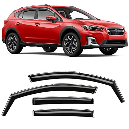 Voron Glass In-Channel Extra Durable Rain Guards For Subaru Xv Crosstrek 2018-2023, Window Deflectors, Vent Window Visors, 4 Pieces - 220227 #TOP4