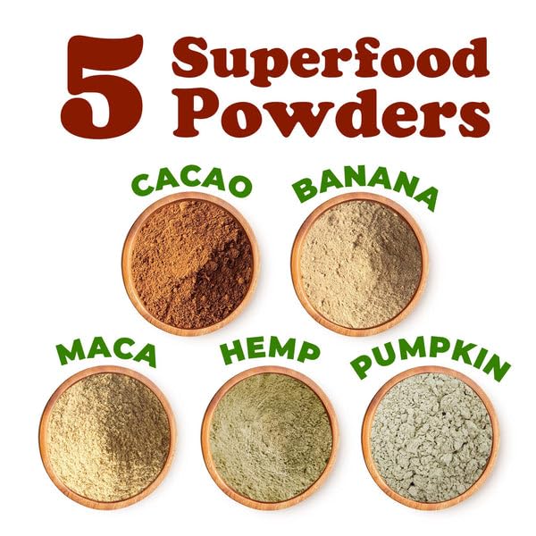 Image of Food to Live Organic Energize Chocolate Protein Mix, 8 Ounces - Plant-Based Blend with Hemp and Pumpkin Protein. Cacao, Banana and Maca Powders. Perfect for Smoothies and Shakes. Vegan, Kosher, Bulk