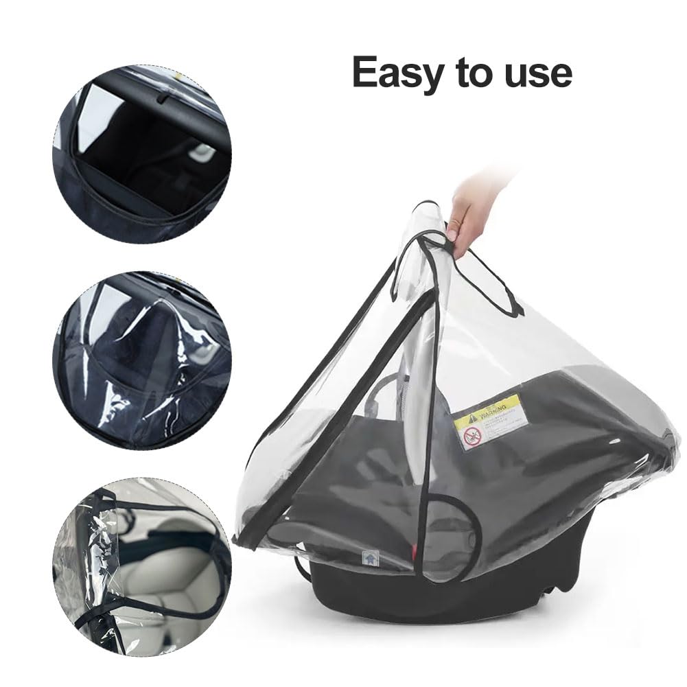 Burbuja Lluvia Universal Capazo, Protector de Lluvia para Silla de Coche de Bebé, Protector Lluvia Carro Bebe Universal, Protector de Lluvia Universal para Capazo