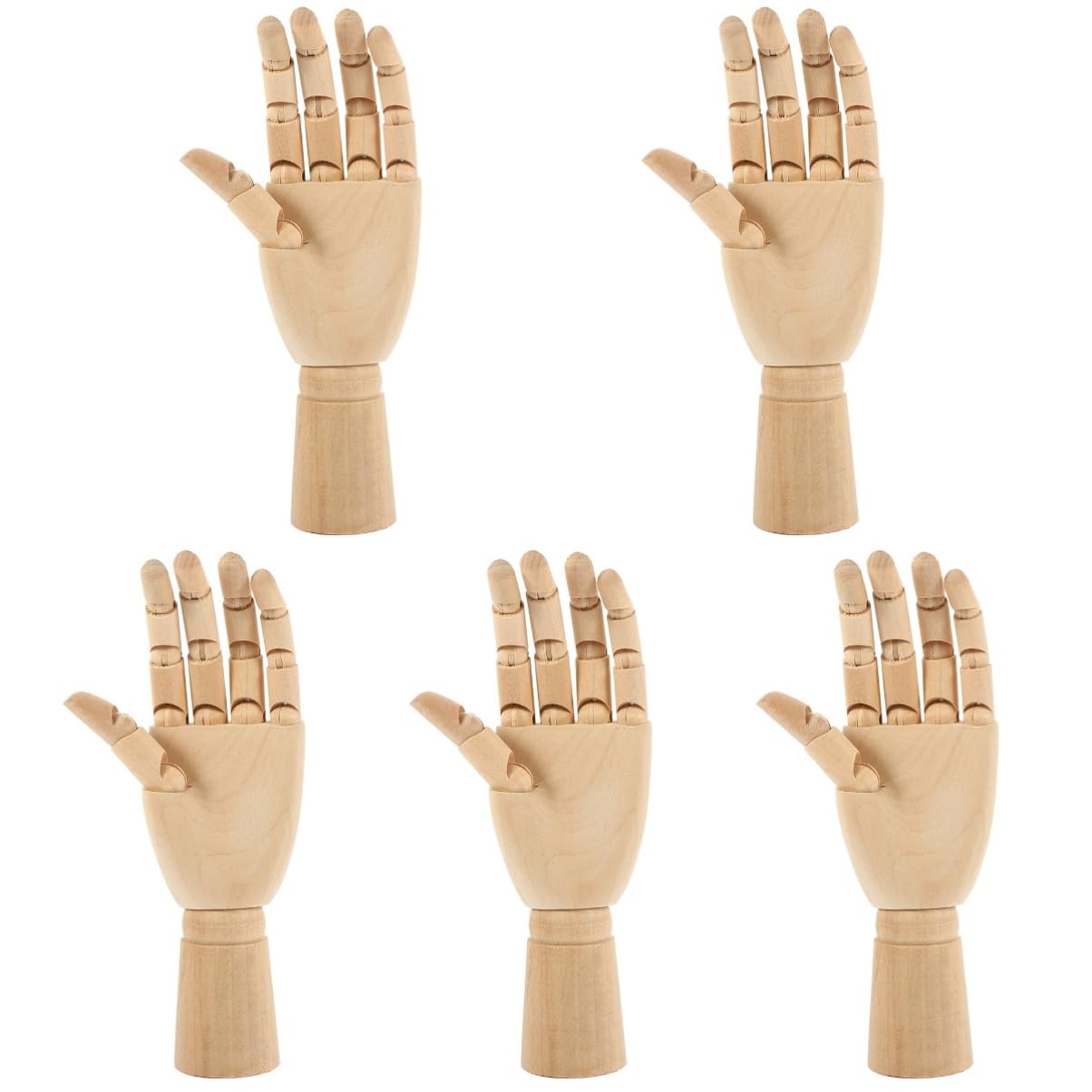 MAGICLULU 5 Piezas De Adorno De Mano De Madera Mano De Maniquí Mano De Maniquí Dedos Flexibles Figura De Mano De Maniquí Decoración Del Hogar Marionetas Cosa Modelo De Mano Adorno