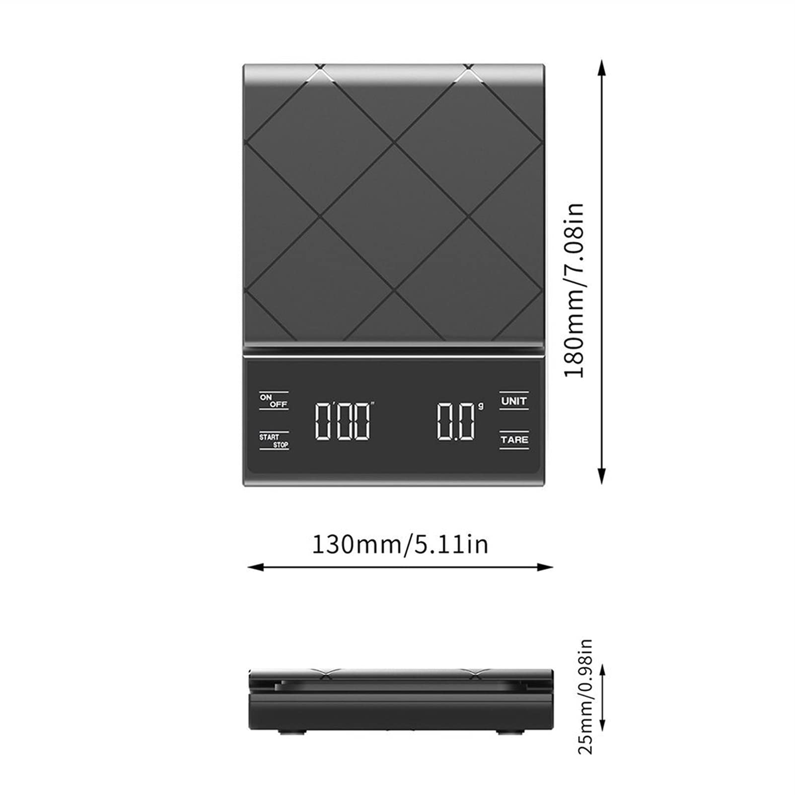 Bilancia Digitale da Cucina Bilancia da cucina elettronica da cucina digitale da 3 kg Bilancia da cucina con timer per la birra manuale versare sopra la gocciolamento del caffè o il caffè espresso Bil