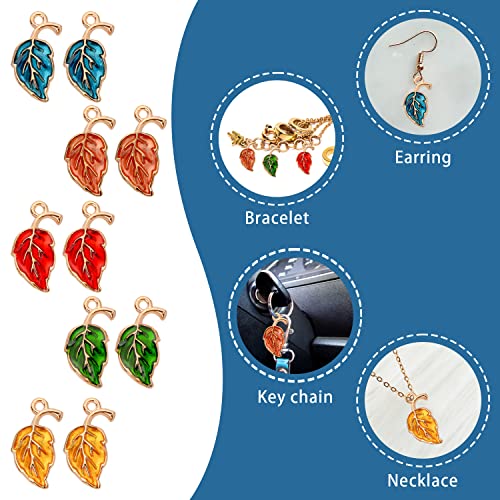 Breloques feuille d'érable pour fabrication de bijoux et bracelets DIY - 5