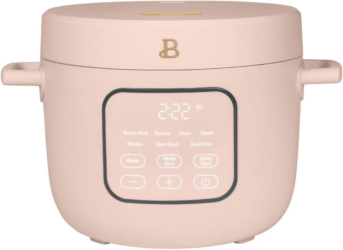 Beautiful 14 Cup Electric Rice and Grain Cooker, Ceramic Nonstick Coating, Digital Rice Cooker and Slow Cooker Combo, Multi-Function Kitchen Appliance with 8 Presets, Steamer Tray (Rose) Beautiful 14 Cup Electric Rice and Grain Cooker, Ceramic Nonstick Coating, Digital Rice Cooker and Slow Cooker Combo, Multi-Function Kitchen Appliance with 8 Presets, Steamer Tray (Rose)