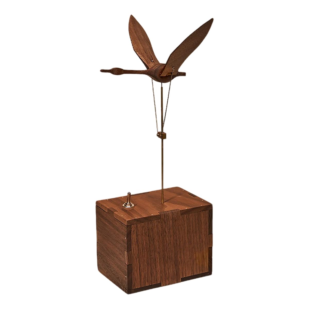 3D Wooden Flying Swan Music Box Dynamic Model Mechanical Transmission Music Box Steampunk Animal Craft Ornament Home Decor