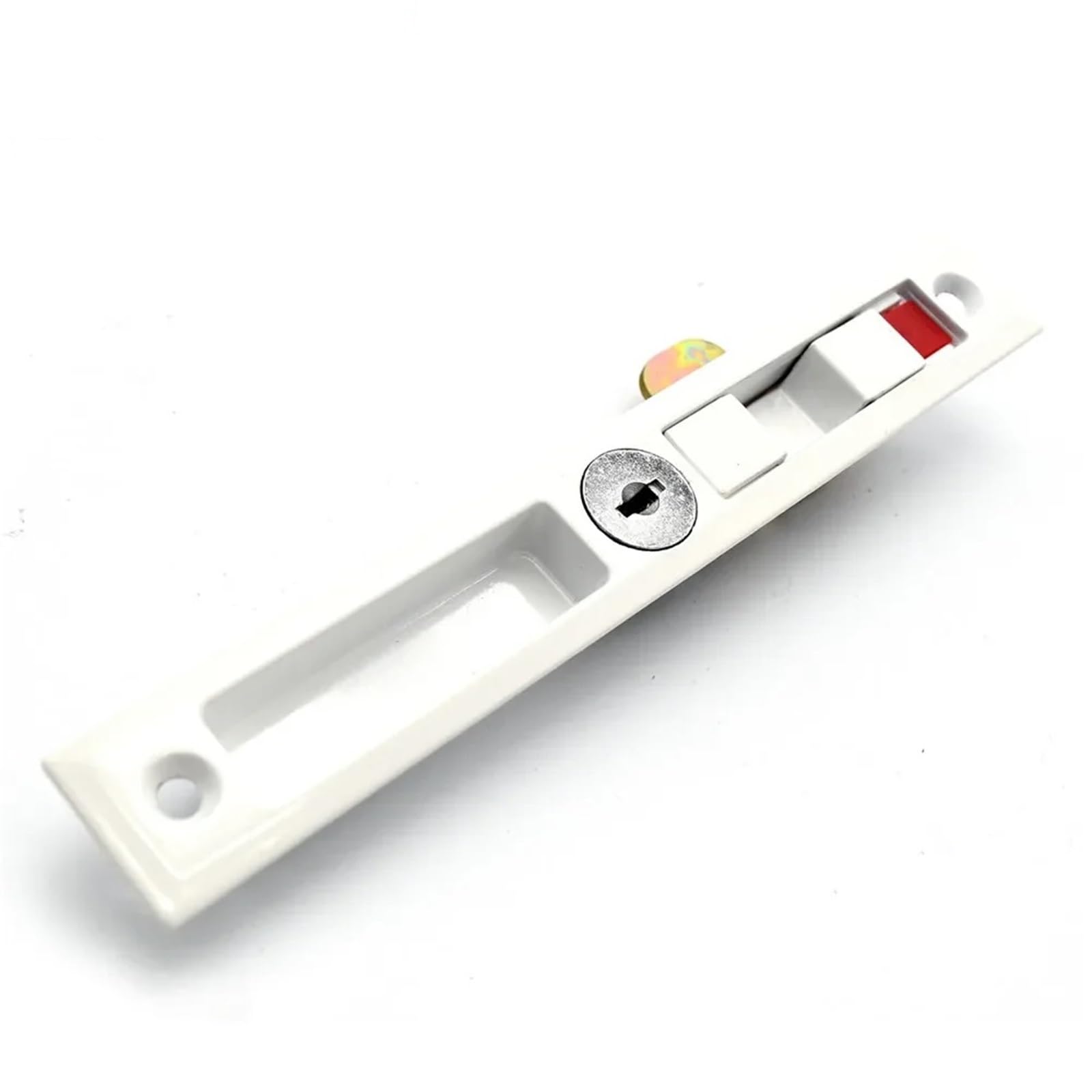 Serrure de porte coulissante blanche avec clé pour local et porte de magasin