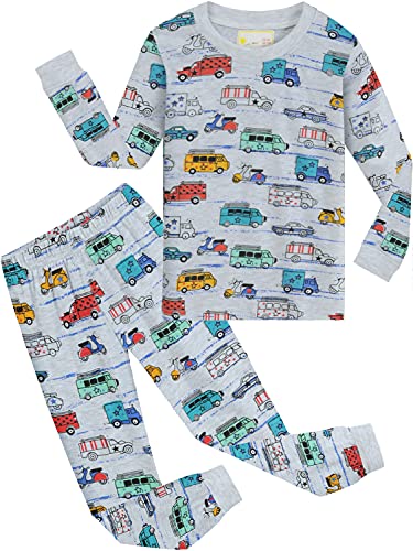 Little Hand Toddler Boys Pajamas Monster Truck 100% Cotton Kids Dinosaur 2 Piece Truck Pjs Sleepwear Clothes Sets 2-7 Years