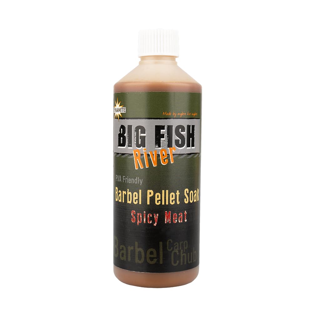 Dynamite Big Fish River Barbel Pellet Soak Spicy Meat 500ml DY1377