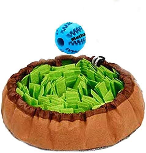 Meilo Schnüffelteppich für Hunde,Dog Activity Schnüffelteppich, Fördert Natürliche Nahrungssuche (Bowl&Ball)