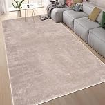 homeart Area Rugs – Soft, Short Pile Monochrome Carpets - Anti-Slip Backing, Machine Washable, Modern Fluffy Rugs for Living Room, Bedroom, Kitchen, Enterance - Brown, 120x170 cm