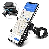 【Hochwertiges Material】- Dank unserer stabilen Aluminium Konstruktion ist HOMEASY Fahrrad Handyhalterung bester Halt dauerhaft garantiert. Es hält Ihr Smartphone sicherer als jede andere Halterung! Sie werden sich nie sorgen, dass die holprige Fahrt Ihr Telefon aus dem Telefonhalter-Fahrrad stürzen würde.