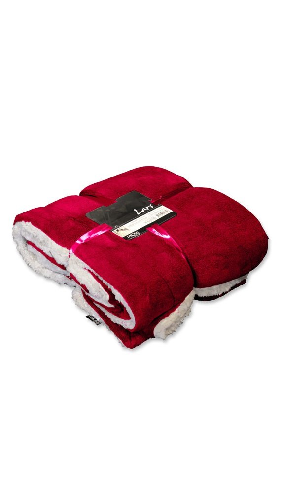 Kuscheldecke Plaid Lars rot 150x200cm