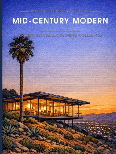 Mid-Century Modern: An Architectural Coloring Collection (Residential Lines) image 2