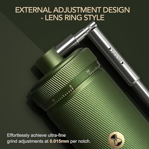 Image of TIMEMORE S3 Manual Coffee Grinder with External Adjustment and Stainless Steel Patented Burr,Hand Coffee Grinder High Presicion Premium Expresso Coffee Grinder Chestnut S3 - Green