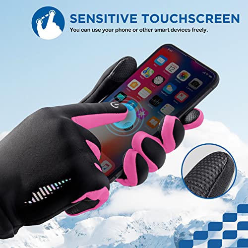 SIMARI Kids Winter Gloves Touchscreen Warm Thermal Water-Resistant for Boy Girl Running Cycling Snow Skiing in Cold Weather - Image 4