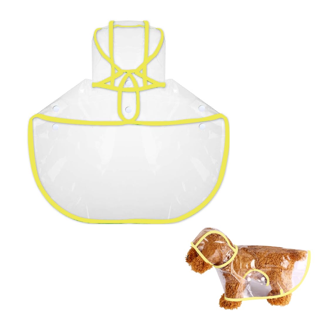 1 Pieza Chubasquero Impermeable para Perros, Chubasquero Transparente Perro, Poncho De Lluvia Impermeable para Perros, Ajustable Impermeable Chubasquero para Perros, Para Perros Pequeños(Transparente)