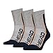 Head Performance Short Crew Socks (3 Pack) Calcetines de tenis, gris/azul marino, 39/42 (Pack de 3) Unisex adulto