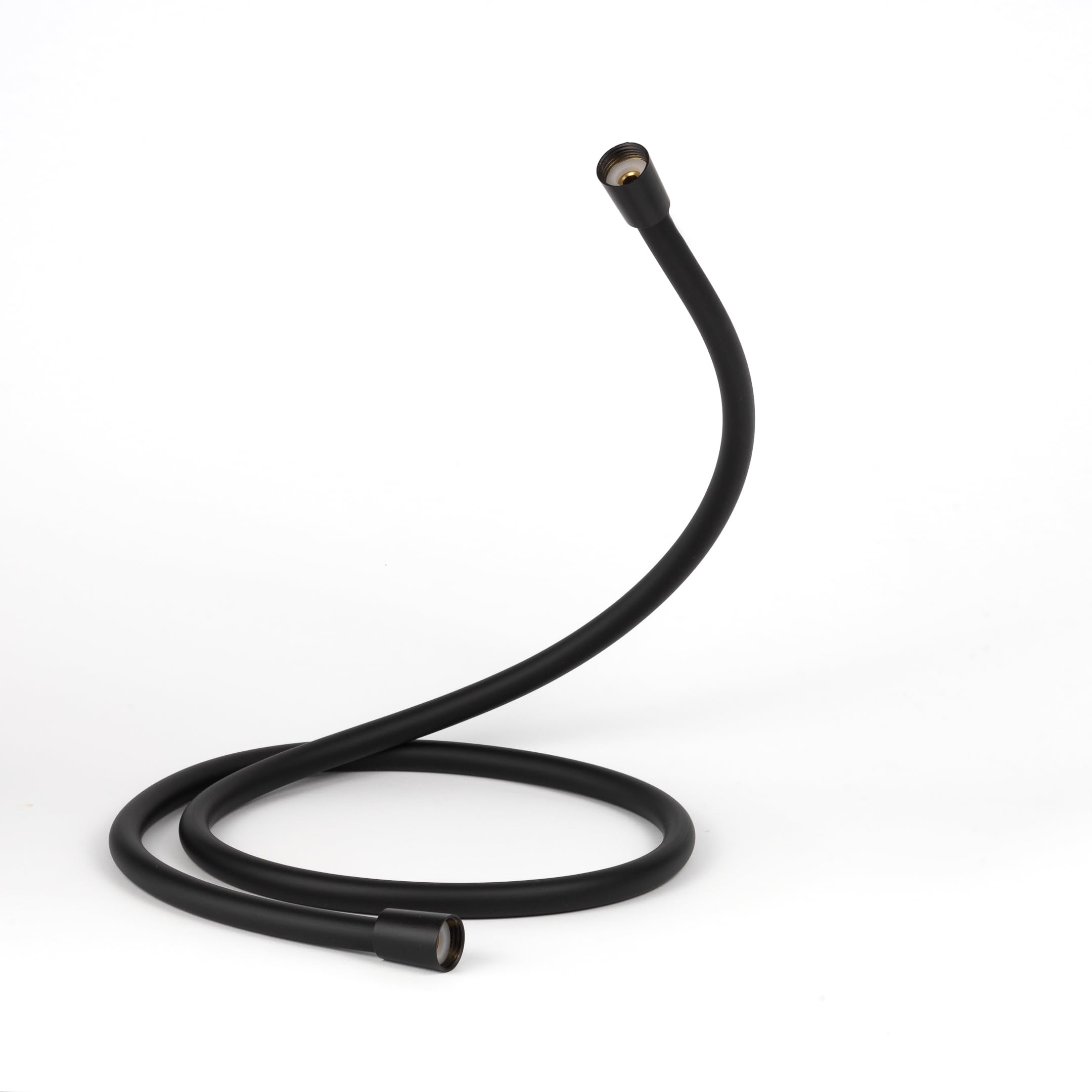 YOSSEE 1.5m Tubo Doccia Flessibile Nero PVC Di Ricambio Universale, Antipiega E A Prova Di Perdite E Resistente Ad Alta Temperatura Connettore In Ottone