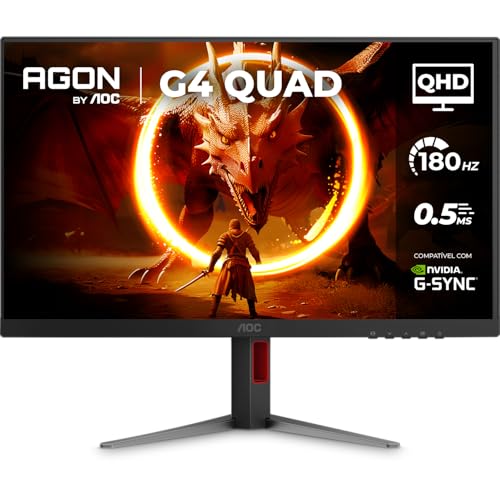 Monitor Gamer AOC AGON QUAD 27' QHD 180Hz 0.5ms IPS HDR10 Base Ajustável Q27G4F