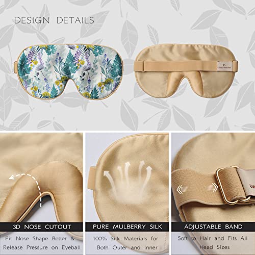 CUDDLE DREAMS Silk Sleep Mask with Original Design, Pure Mulberry Silk