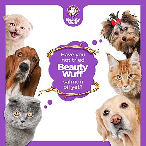 Beauty Wuff – Lachsöl für Hunde, Katzen und Pferde – Reich an Omega 3 Säuren– Fischöl für Hund (500 ml)…