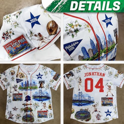 Custom Philadelphia Baseball 2026 Summer Classic Baseball Jersey - Camiseta personalizada de béisbol y softbol miniatura 6