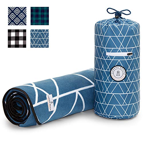 Blue Green Picnic & Outdoor Blanket by Laguna Beach Textile Co | Plush