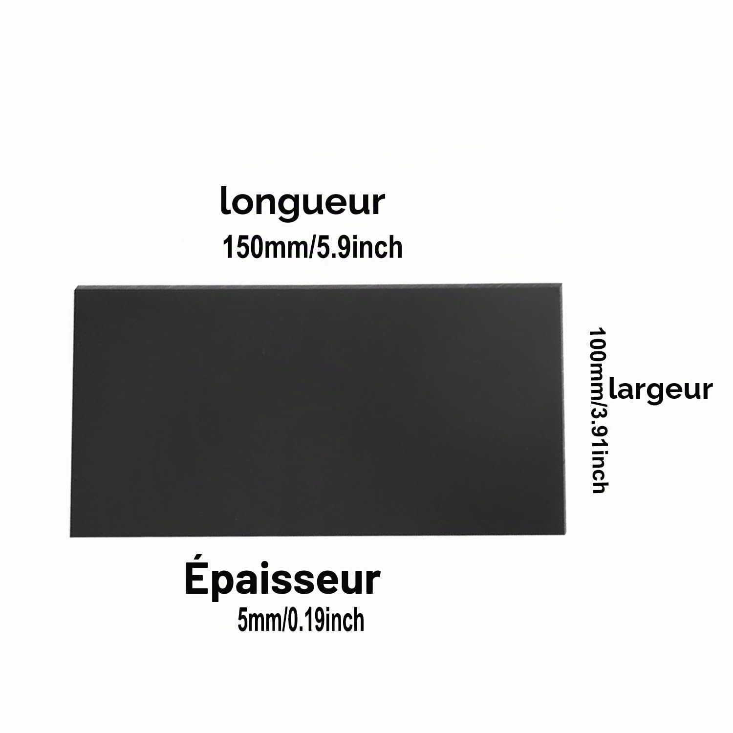 Bakélite Résine phénolique Feuilles Plates Plaques Panneaux PCB 100mm x 150mm,Noir,5mm 3 Tablets