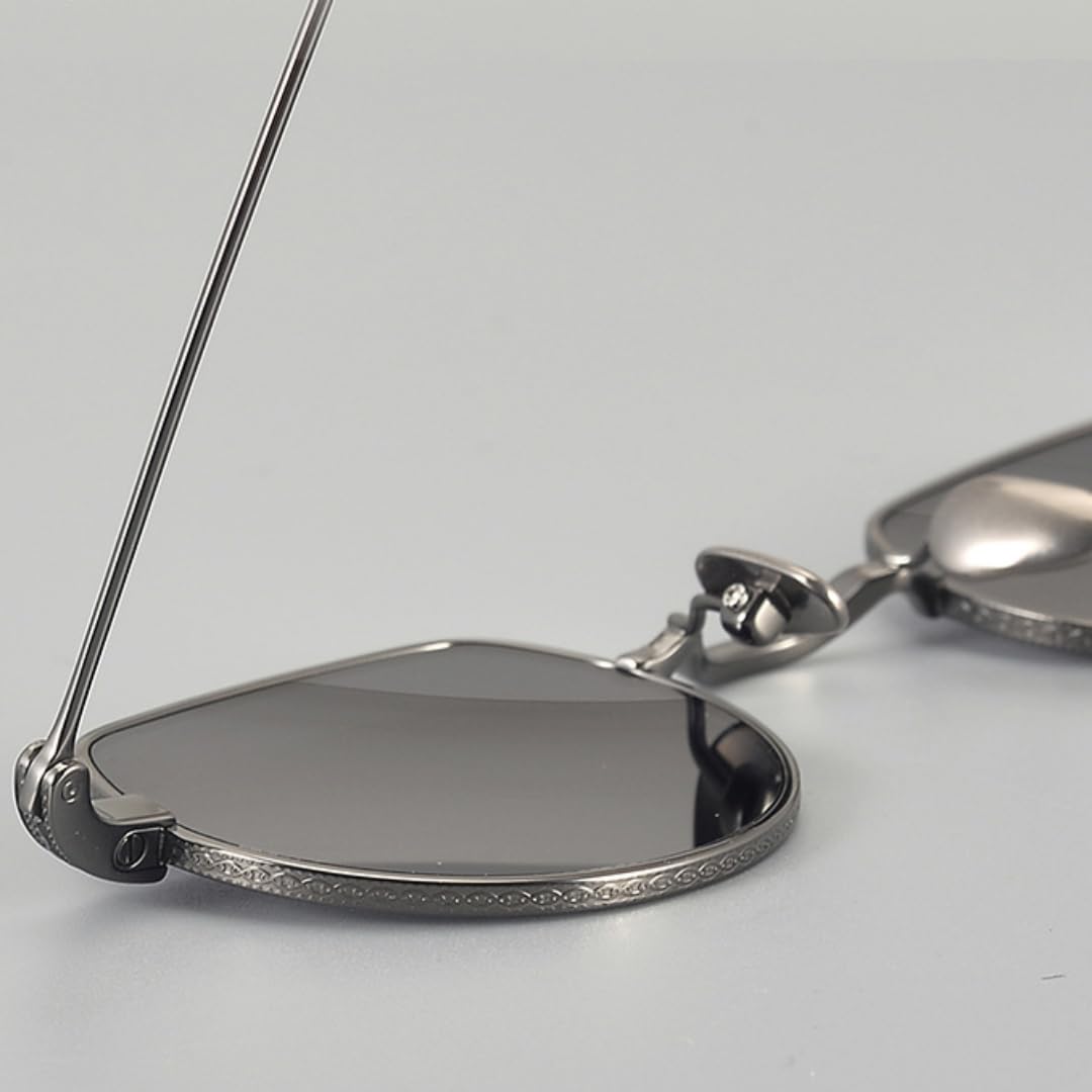 Lekkie retro wielokątne modne okulary przeciwsłoneczne tytanowe moda na zewnątrz Uv400