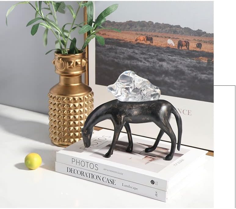 Miniatura 6 de Escultura china de Feng Shui Estatua de estilo moderno chino creativo animal caballo de batalla Decoración Sala de estar Bogu Estante Porche Mesa
