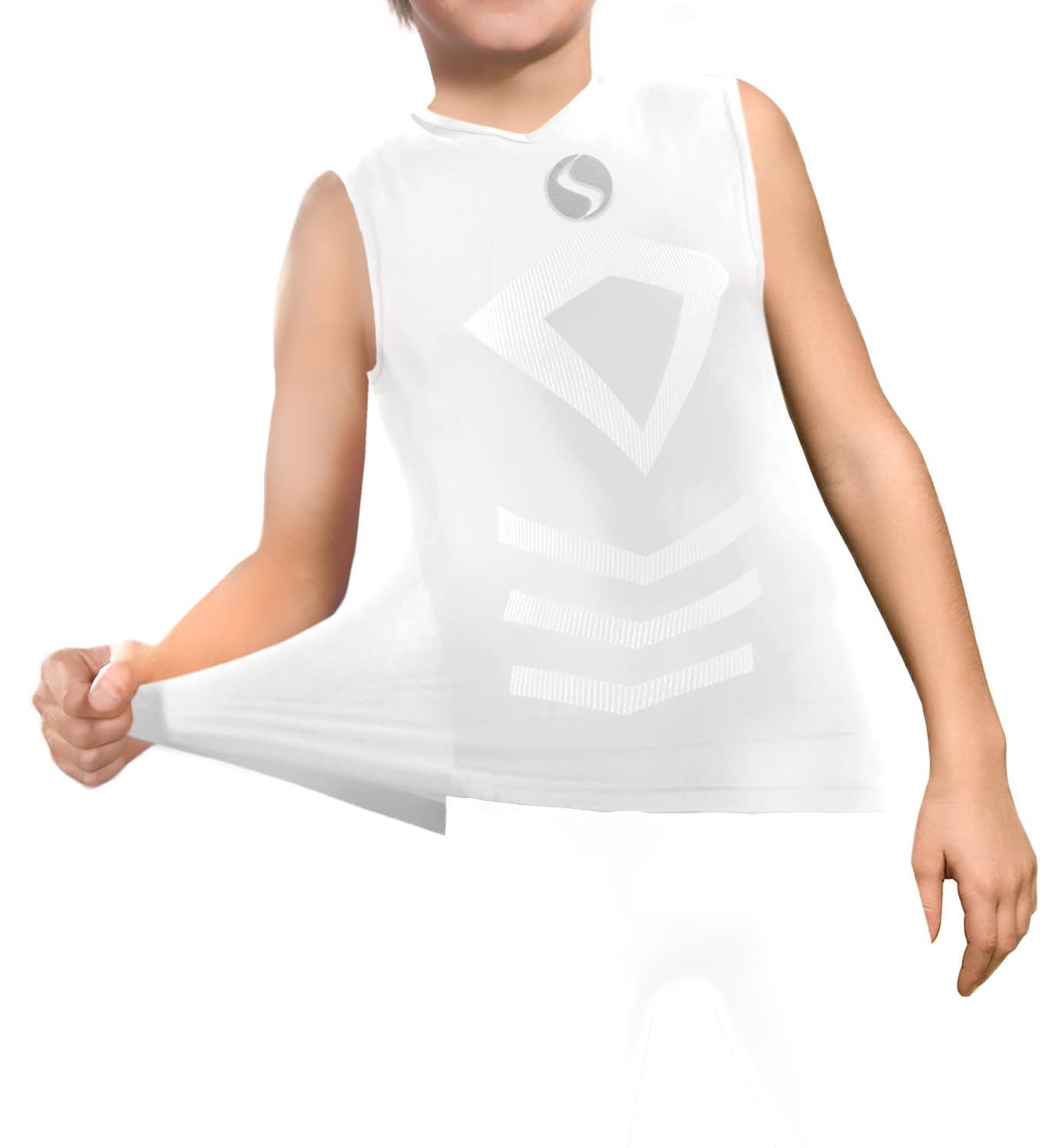 Sesto Senso Camiseta Térmica Sin Mangas para Niño Camiseta Deportiva con Cuello En V Camiseta Interior Sin Mangas